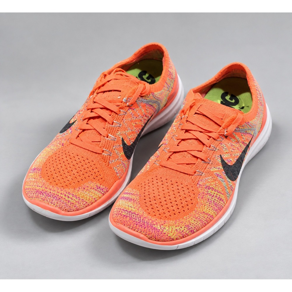 Nike Free 4.0 Flyknit Womens Running Shoes Crimson Multi 717076-800 Size 9